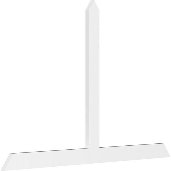 Ekena Millwork Portland Architectural Grade PVC Gable Bracket, 96"W x 64"H x 2"D x 6"F, 16/12 Pitch GBP096X64X0206POR00 - main